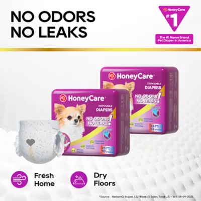 Honey Care All Absorb Disposable Female Dog Diapers W/ Speed Dry Technology , X-Small -50 Ct - Image 3
