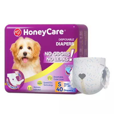 Honey Care All Absorb Disposable Female Dog Diapers W/ Speed Dry Technology, Small- 40 Ct - Image 1