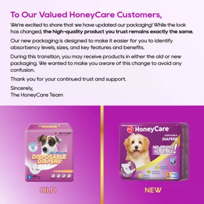 Honey Care All Absorb Disposable Female Dog Diapers W/ Speed Dry Technology, Small- 40 Ct - Image 2