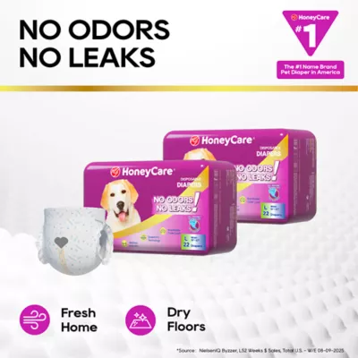 Honey Care All Absorb Disposable Female Dog Diapers W/ Speed Dry Technology, Large- 22 Ct - Image 3