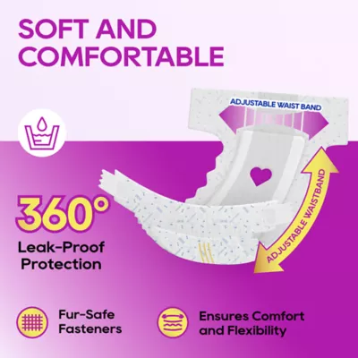 Honey Care All Absorb Disposable Female Dog Diapers W/ Speed Dry Technology, Large- 22 Ct - Image 7