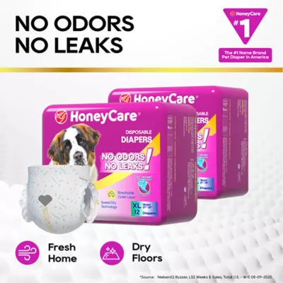 Honey Care All Absorb Disposable Female Dog Diapers W/ Speed Dry Technology, X-Large -12 Ct - Image 3
