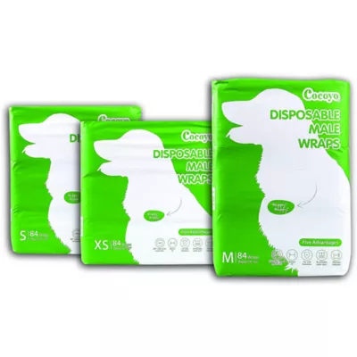 Cocoyo Disposable Male Dog Wraps W/ Leak-Proof Protection & Wellness Indicator- 84 Ct - Image 6