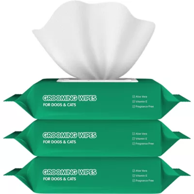 Cocoyo Best Value Grooming Wipes W/ Aloe Vera & Vitamin E For Dogs & Cats, Fragrance Free- 300 Ct - Image 2
