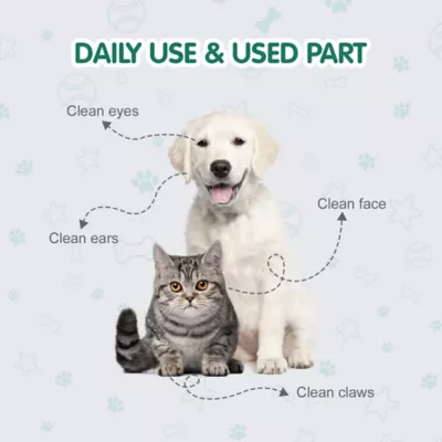 Cocoyo Best Value Grooming Wipes W/ Aloe Vera & Vitamin E For Dogs & Cats, Fragrance Free- 300 Ct - Image 7