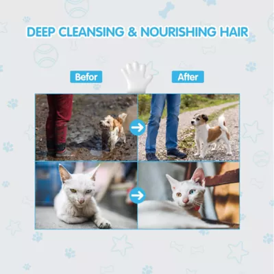 Cocoyo Best Value Rinse Free Glove Bath Wipes For Dogs & Cats W/ Hair Nourishing Formula- 30 Ct - Image 4