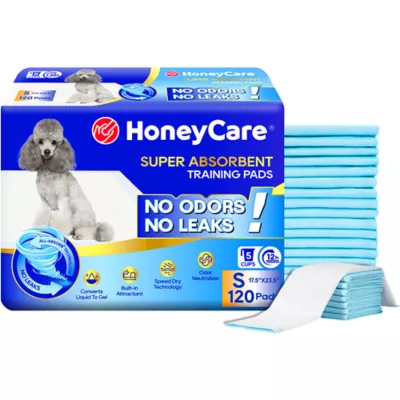 Honey Care Super Absorbant Speed Dry Dog Training Pads W/ Built-In Attractant- 100 Ct - Image 1