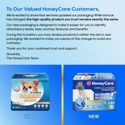 Honey Care Super Absorbant Speed Dry Dog Training Pads W/ Built-In Attractant- 100 Ct - Image 2