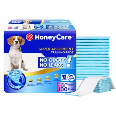 Honey Care Super Absorbant Speed Dry Dog Training Pads W/ Built-In Attractant- 100 Ct - Image 1