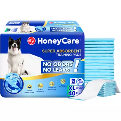 Honey Care Super Absorbant Speed Dry Dog Training Pads W/ Built-In Attractant, X-Large- 40 Ct - Image 1