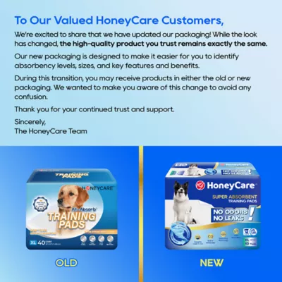 Honey Care Super Absorbant Speed Dry Dog Training Pads W/ Built-In Attractant, X-Large- 40 Ct - Image 2