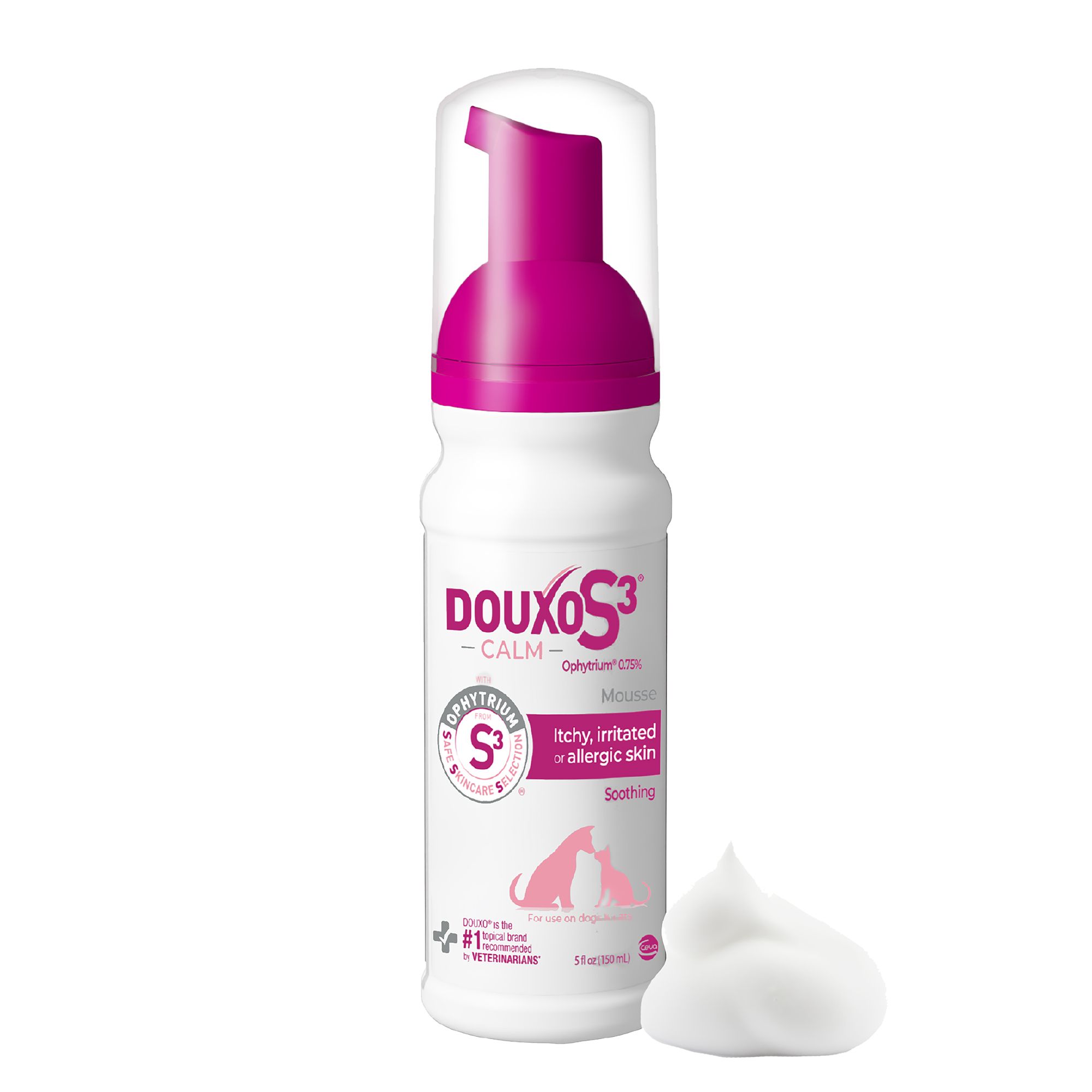 Douxo® S3 Calm Mousse For Pets W/ Itchy & Irritated Skin, Hypoallergenic Coco-Vanilla Scent