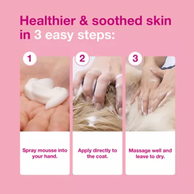 Douxo(R) S3 Calm Mousse For Pets W/ Itchy & Irritated Skin, Hypoallergenic Coco-Vanilla Scent - Image 6