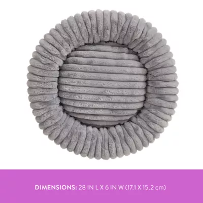 Top Paw® Donut Shape Dog Bed, Multiple Colors, Grey/Brown - Image 2