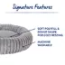 Top Paw® Donut Shape Dog Bed, Multiple Colors, Grey/Brown image thumbnail 3