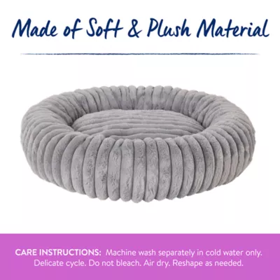 Top Paw® Donut Shape Dog Bed, Multiple Colors, Grey/Brown - Image 4