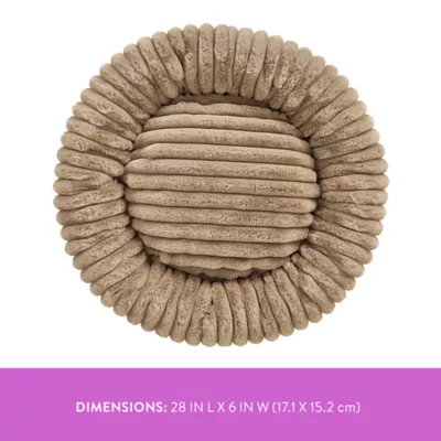 Top Paw® Donut Shape Dog Bed, Multiple Colors, Grey/Brown - Image 2