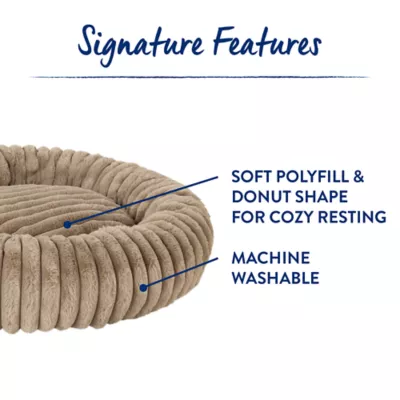 Top Paw® Donut Shape Dog Bed, Multiple Colors, Grey/Brown - Image 3