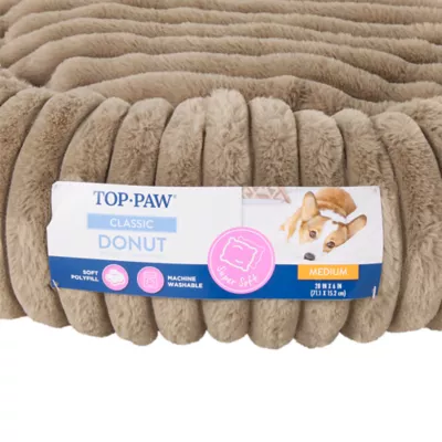 Top Paw® Donut Shape Dog Bed, Multiple Colors, Grey/Brown - Image 6