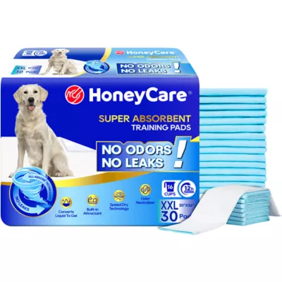 Honey Care Super Absorbant Speed Dry Dog Training Pads W/ Built-In Attractant, X-Large- 30 Ct - Image 1