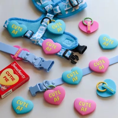 Jiby Cute Af Pink Dog Tag Charm - Image 2