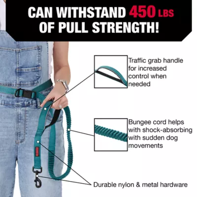 KONG® Bungee, Shock Absorbing, Hands-Free, Dog Leash, 6-ft long, Color Varies - Image 3