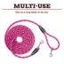 Arcadia Trail® Reflective Multi-Use Rope Leash Berry 15 Foot Extended Length image thumbnail 2