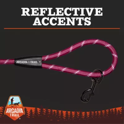 Arcadia Trail® Reflective Multi-Use Rope Leash Berry 15 Foot Extended Length - Image 3