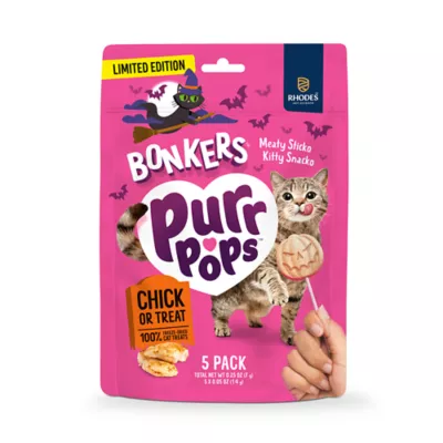 Bonkers Halloween Purr Pops Lickable Cat Treats - Chick or Treat, 5 Count - Image 1