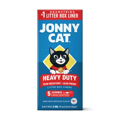 Jonny Cat Heavy Duty Jumbo Litter Box Liners, Tear Resistant, Fits Most Litter Boxes- 5 Ct - Image 1