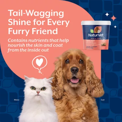 NaturVet Omega-Gold Dog and Cat Skin & Coat Supplement, Bacon & Chicken, 90 Count - Image 2