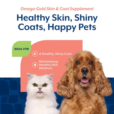NaturVet Omega-Gold Dog and Cat Skin & Coat Supplement, Bacon & Chicken, 90 Count - Image 3