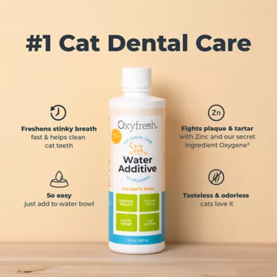 Oxyfresh Cat Dental Water Additive, Prevent Feline Gingivitis, 8 fl oz bottle - Image 2