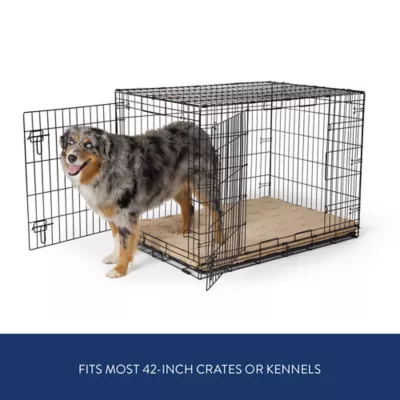 Top Paw® Plush Tan Crate Mat For Optimal Dog Comfort, Machine Washable - Image 2