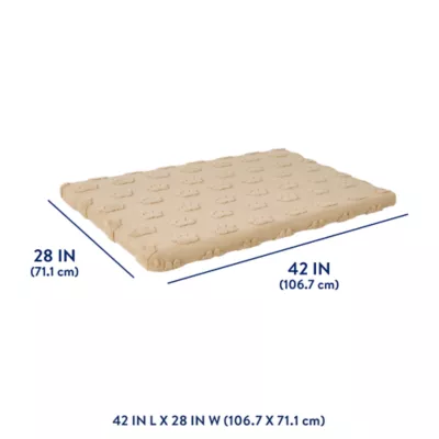 Top Paw® Plush Tan Crate Mat For Optimal Dog Comfort, Machine Washable - Image 3