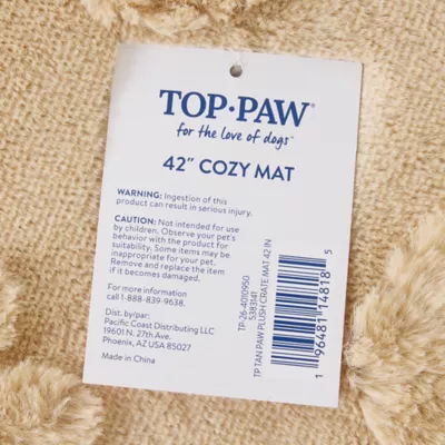 Top Paw® Plush Tan Crate Mat For Optimal Dog Comfort, Machine Washable - Image 6