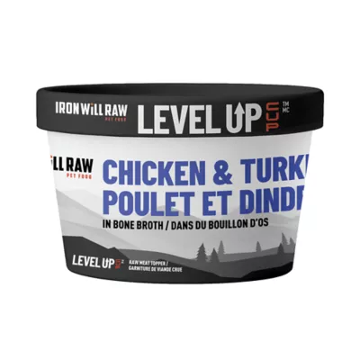 Iron Will Raw Level Up Cup Frozen Chicken & Turkey in Bone Broth for Dog & Cat - Image 1