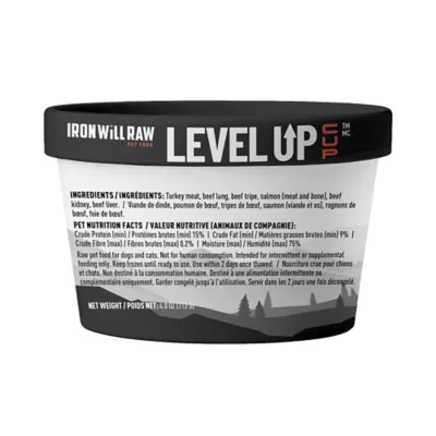 Iron Will Raw Level Up Cup Frozen Turkey & Salmon in Natural Juices for Dog & Cat - Image 2