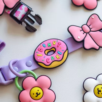 Jiby Donut Care Pink Dog Tag Charm - Image 2