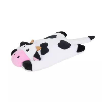 HugSmart® Cow Flat Squeaky Plush Dog Toy - Image 1