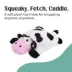 HugSmart® Cow Flat Squeaky Plush Dog Toy image thumbnail 3