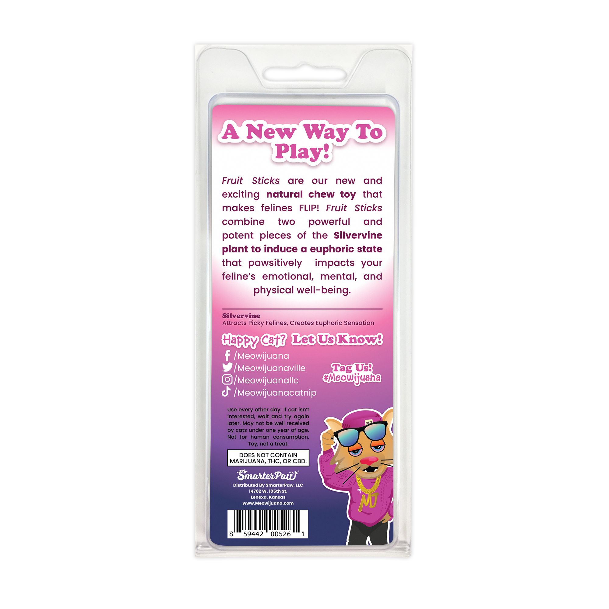 Meowijuana® Silvervine Fruit Sticks Cat Chew Toy - thumbnail 2