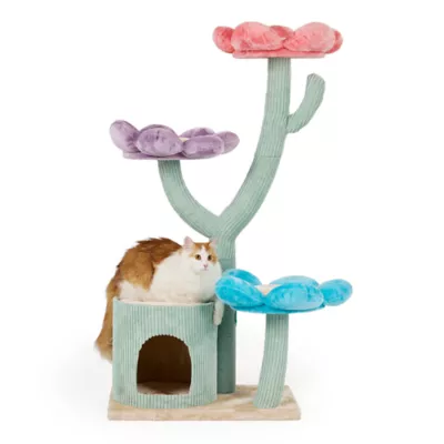 Whisker City® Cactus Flower Tower Cat Scratch - Image 1