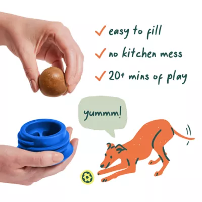 WOOF Pupsicle Dog Treat Dispensing Toy, Long-Lasting Fillable Dog Toy for Small Dogs, Navy Blue - Image 3