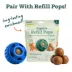 WOOF Pupsicle Dog Treat Dispensing Toy, Long-Lasting Fillable Dog Toy for Small Dogs, Navy Blue image thumbnail 4