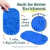 WOOF Dog FlipMat Mini Lick Mat & Slow Feeder, Suction Cup Enrichment Mat, Navy Blue image thumbnail 3
