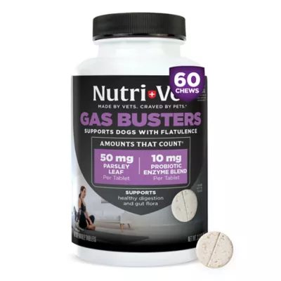 NutriVet Gas Busters Dog Digestive Supplement, Supports Flatulence, 60 Count - Image 2