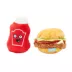 BARK Cookout Burger & Ketchup Dog Toys image thumbnail 1