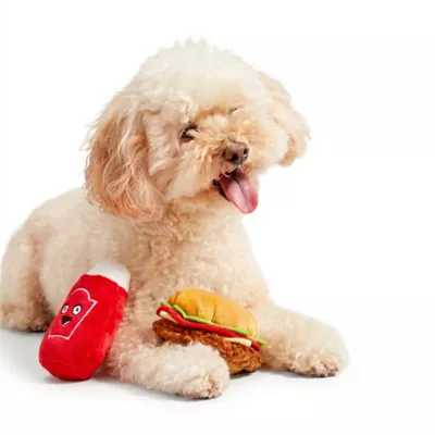 BARK Cookout Burger & Ketchup Dog Toys - Image 5