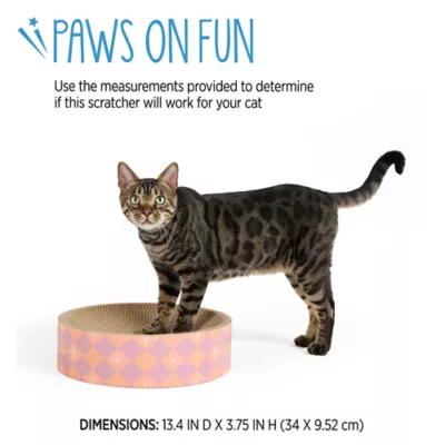 Whisker City® Plaid Star Cat Scratcher, Bowl Shape For Nesting, 13.4 IN D X 3.75 IN H - Image 2